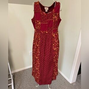 April Cornell Red Floral Dress